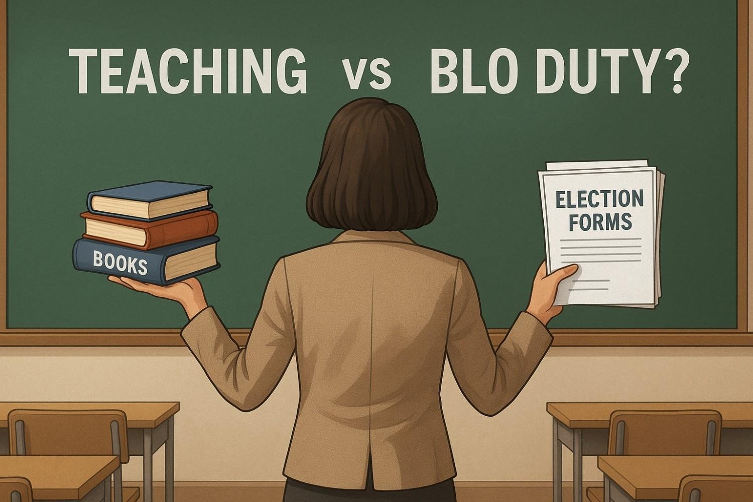 नोएडा: महिला शिक्षक ने BLO ड्यूटी से इस्तीफा दिया, बोलीं—“पढ़ाई और चुनावी काम साथ नहीं हो सकता”