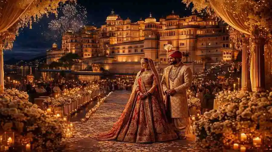 नेत्रा मंटेना–वामसी की शाही शादी से जगमगाया उदयपुर, साल की सबसे महंगी वेडिंग!कौन हैं नेत्रा मंटेना? अरबपति वामसी से शाही शादी ने मीडिया में मचाया तूफ़ान