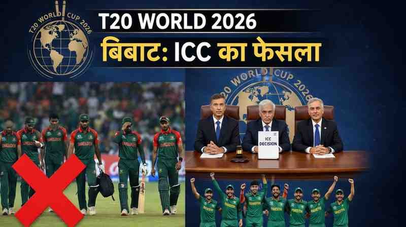 T20 World Cup 2026 विवाद: ICC का फैसला, बांग्लादेश की विदाई और पाकिस्तान की भूमिका