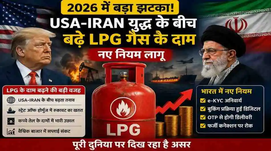2026 में बड़ा झटका! USA-Iran युद्ध के बीच बढ़े LPG गैस के दाम"