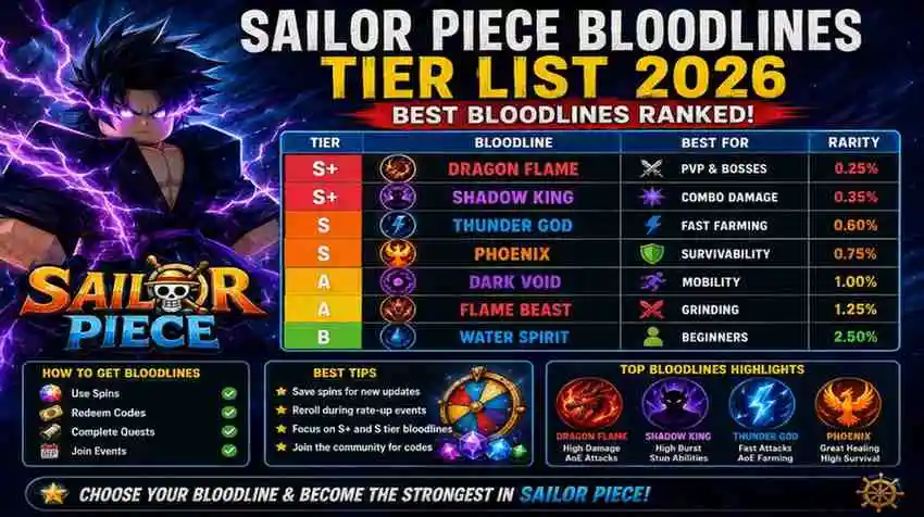 Best Sailor Piece Bloodlines Ranked (2026 Tier List)