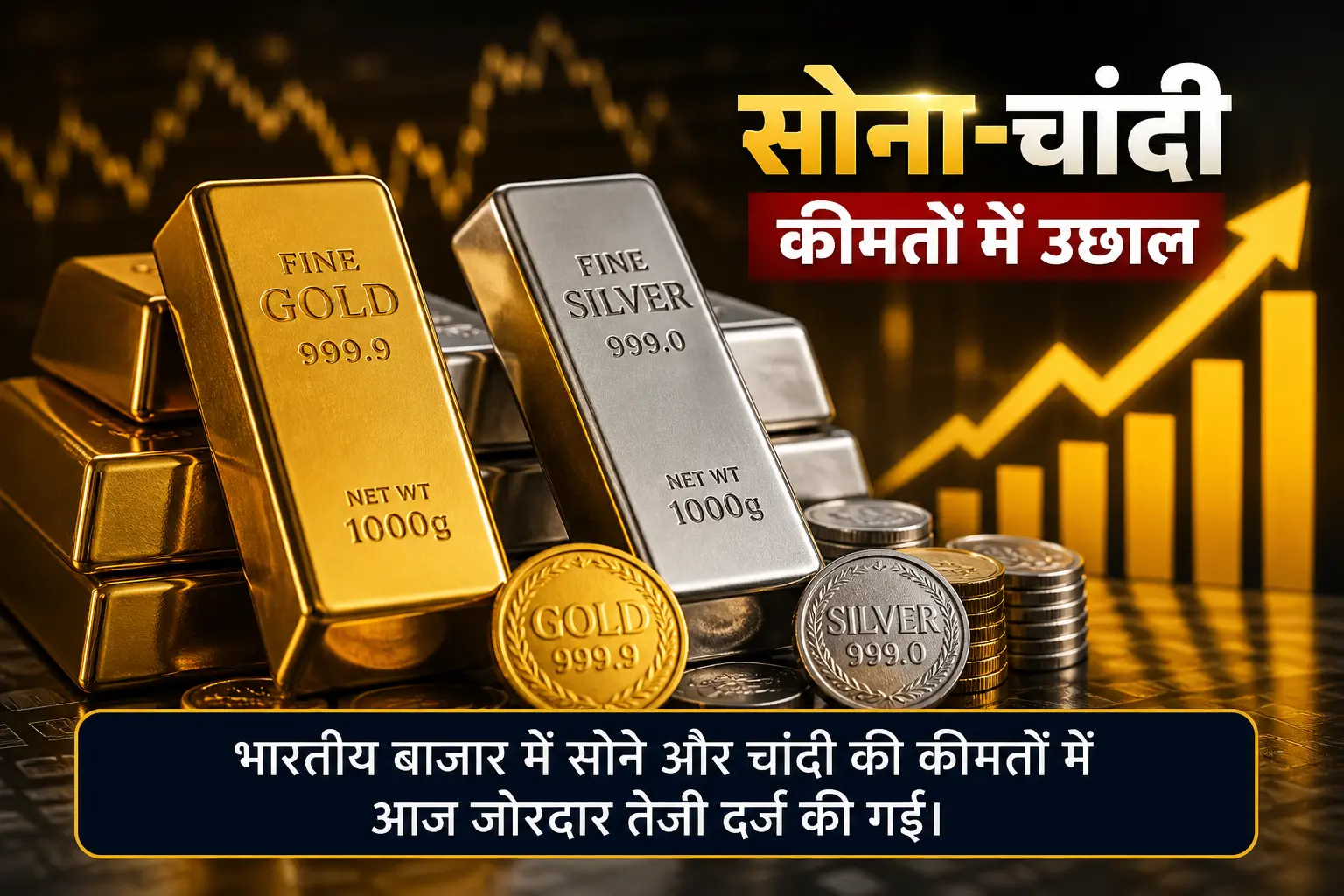 आज Gold-Silver Market में बड़ा धमाका! सोना ₹1.67 लाख और चांदी ₹3.10 लाख पहुंची